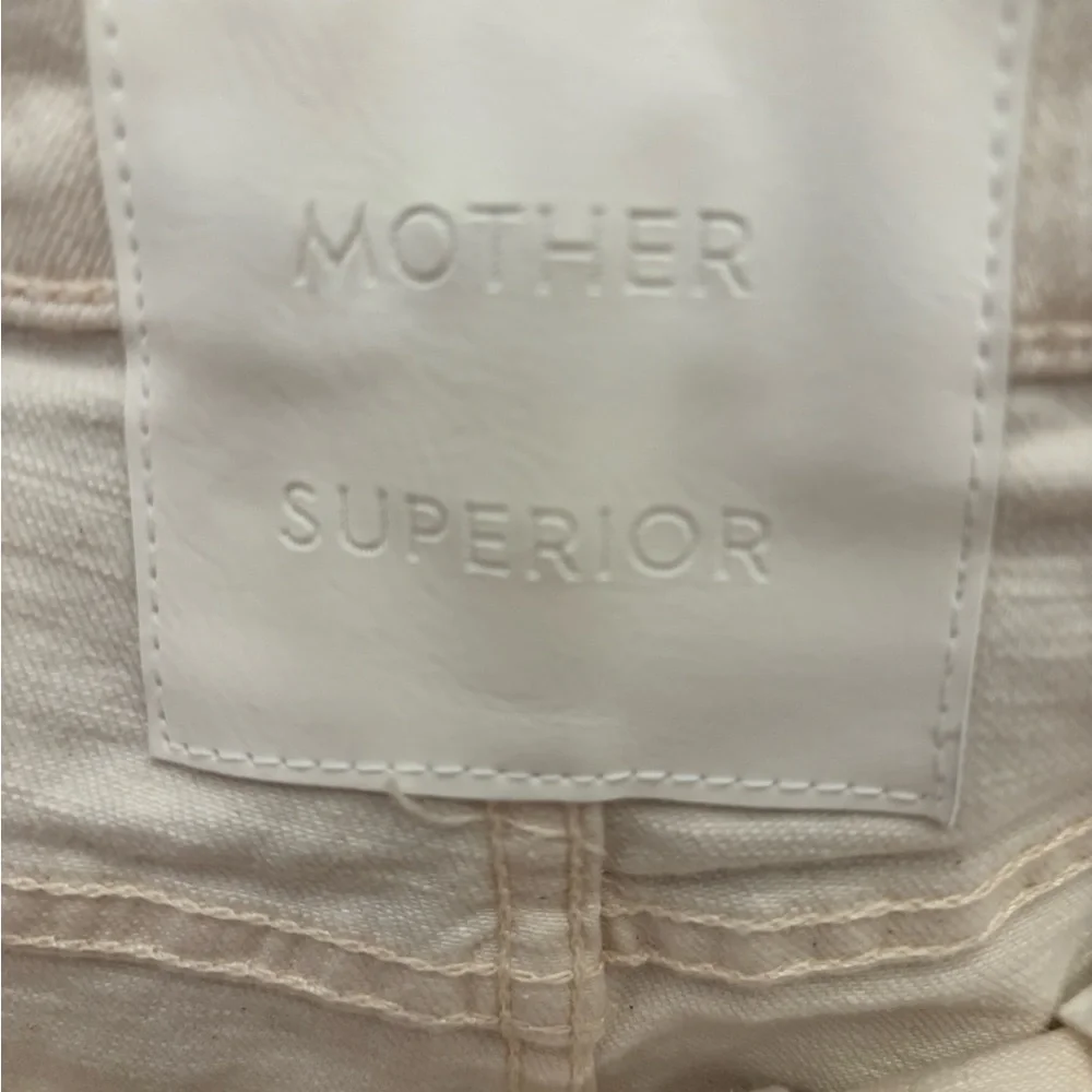 New Mother Superior Off White cre Spitfire Ankle Cuff Wide Jeans 30 $ 238 - Picture 4 of 7